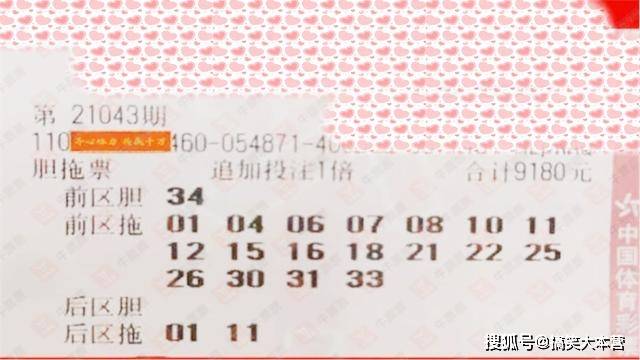 大乐透开奖结果2021年第96期，幸运降临的瞬间